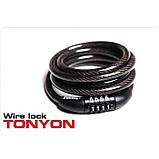 Кодовий велозамок TONYON TY532, 1.2 м, фото 2