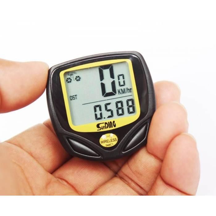 Бездротовий велокомп'ютер, одометр, спідометр SunDing SD-548C, фото 1