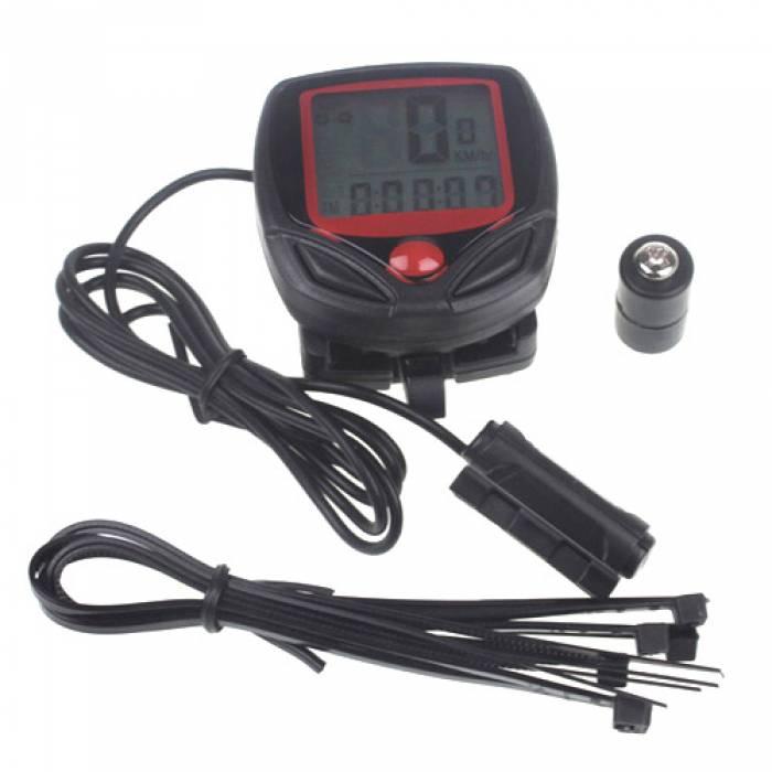 Велокомп'ютер-дометр спідометр 15 функцій SunDING SB-318, фото 1