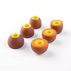 ⇒ Амбушюри мандаринки, силікон + піна для навушників KZ TRN TFZ KBEAR FiiO BGVP Sony