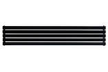 Горизонтальний дизайнерський радіатор опалення ARTTIDESIGN Livorno G 5/340/1800 чорний матовий, фото 5
