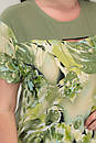 Літній жіночий трикотажний оливковий костюм Едіта туніка капрі великий розмір 54 56 58 60 62 64, фото 4