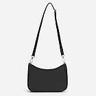 Сумка багет екошкіра, з ланцюжком, Чорна / Жіноча сумочка на плече на блискавці з довгим ремінцем / Клатч, фото 4