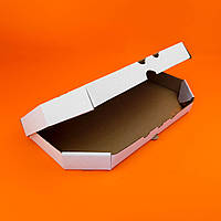 Коробка для кальцоне картонна розбірна біла, 33*16,5*3,5 см (кратність замовлення - 100 шт)