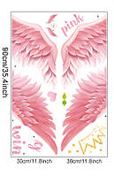 Вінілові наклейки для дитячої кімнати на стіни Рожеві крила Wing pink (лист 60 х 90 см) Б202-2, фото 3