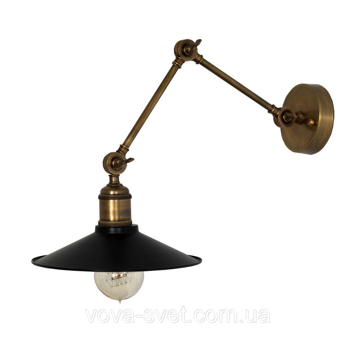 Настінно-стельовий світильник купол Loft Steampunk [ on Wall Ceiling Black ] (3- поворотний)