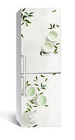 Виниловая пленка наклейка на холодильник самоклеющаяся Эвкалиптовый чай 60x180 см, пленка для оклейки кухни