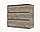 Якісний комод 800 3 ящики Брайт телескопи Дуб крафт сірий 80х37,6х73 см Майстер Форм, фото 2