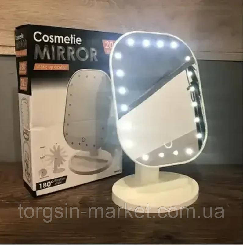 Настольное зеркало овальное для макияжа/ зеркало с подсветкой cosmetie mirror/ зеркало переносное,TG - фото 4 - id-p1872829738