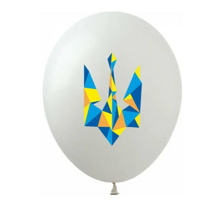 Набір повітряних куль Тризуб, 12" (10 штук/пач) 2101