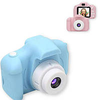 Детский фотоаппарат X200 компактный противоударный голубой/розовый/ цифровой детский фотоаппарат,TE