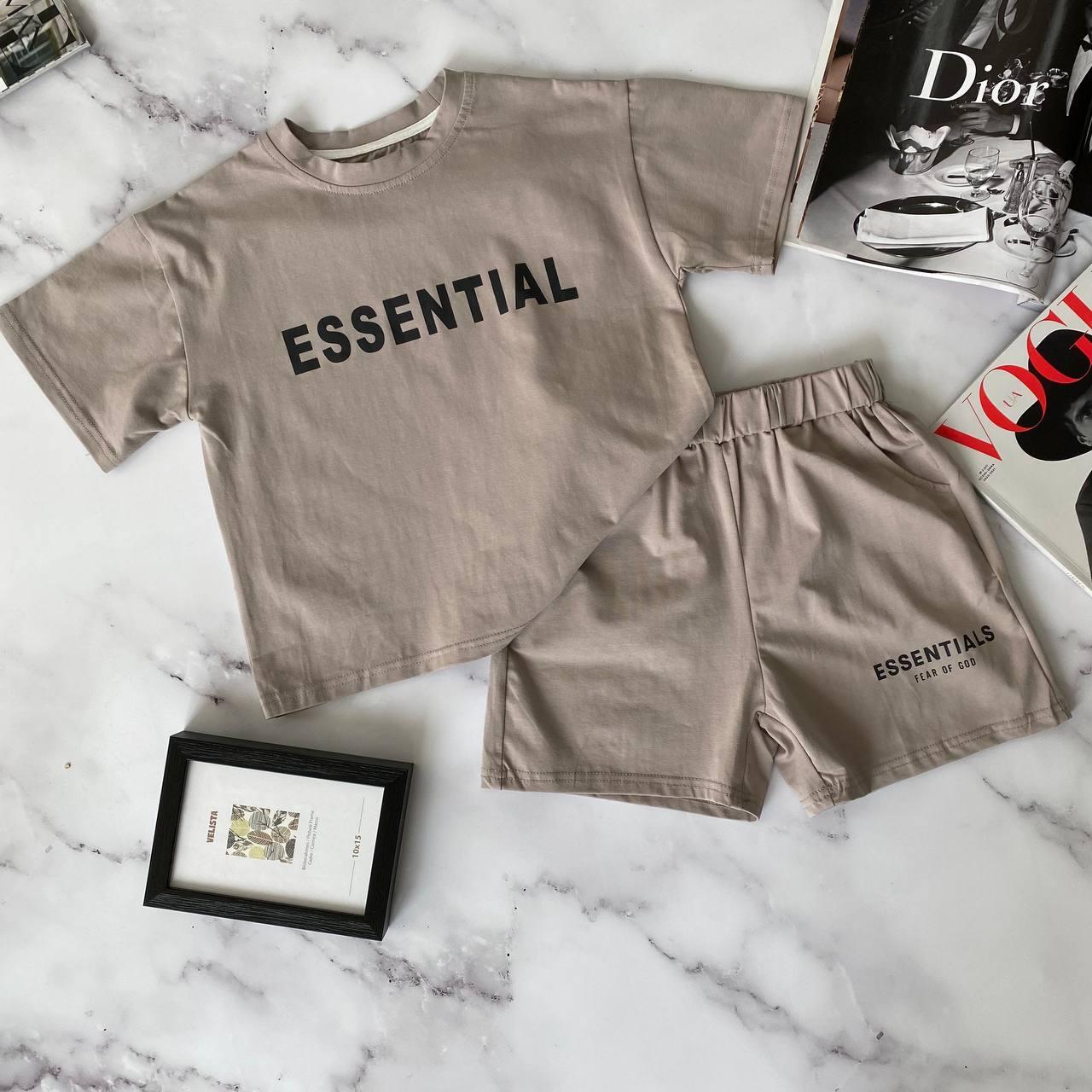 Комплект для девочки 2-а Футболка с надписью  и шорты Серый 31900, 62, MIDUODUO, Серый, Для девочек, Лето, 104, фото 1