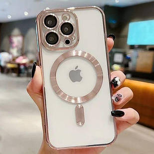 Чохол для iPhone Shinny Case with MagSafe  Rose Gold