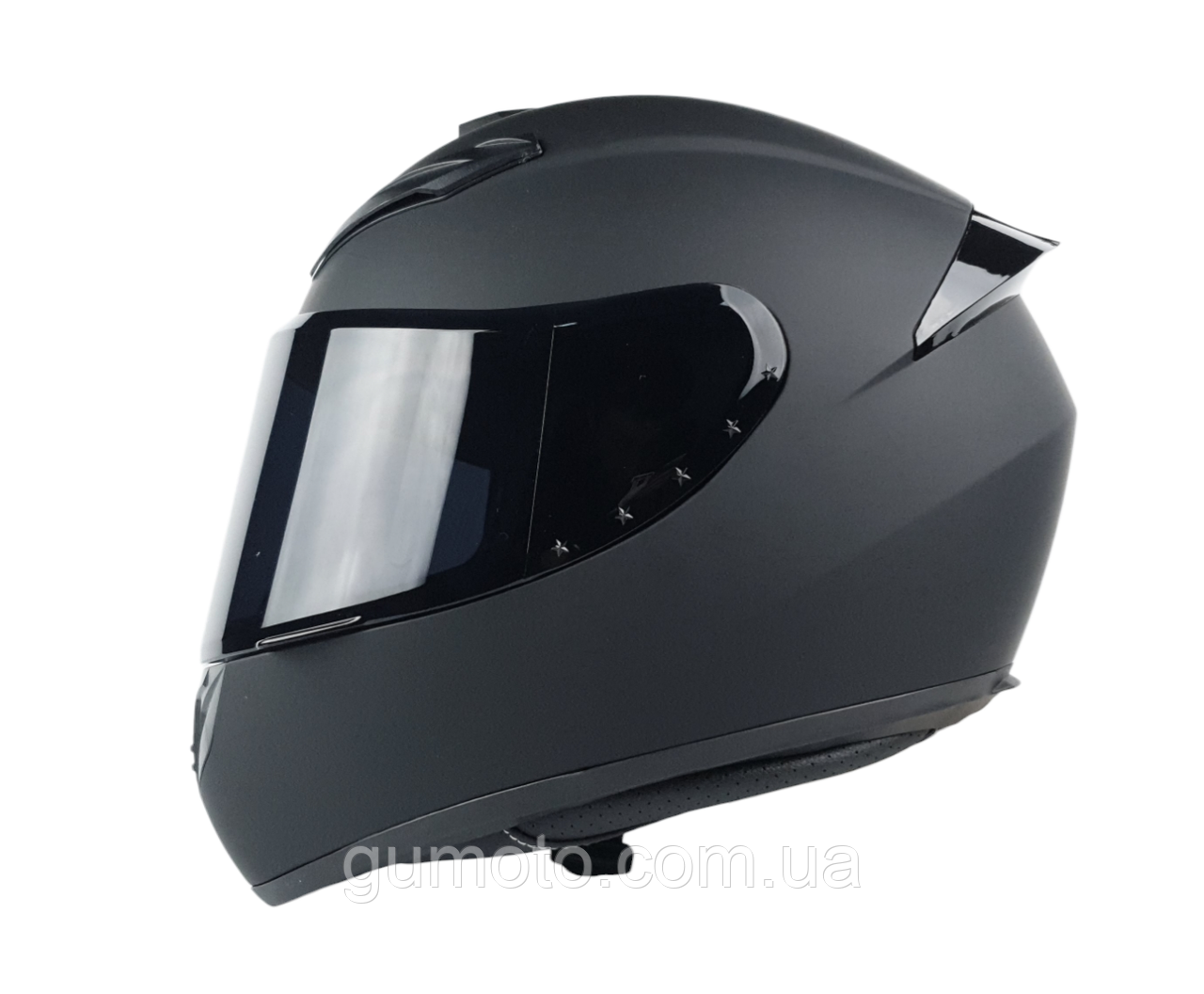 Купить Мотошлем интеграл MX-019 черный матовый стекло тонированное ...