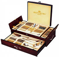 Набор столовых приборов Hoffburg HB-72920-GS 72 предмета на 12 персон в подарочной упаковке ложки, вилки, ножи