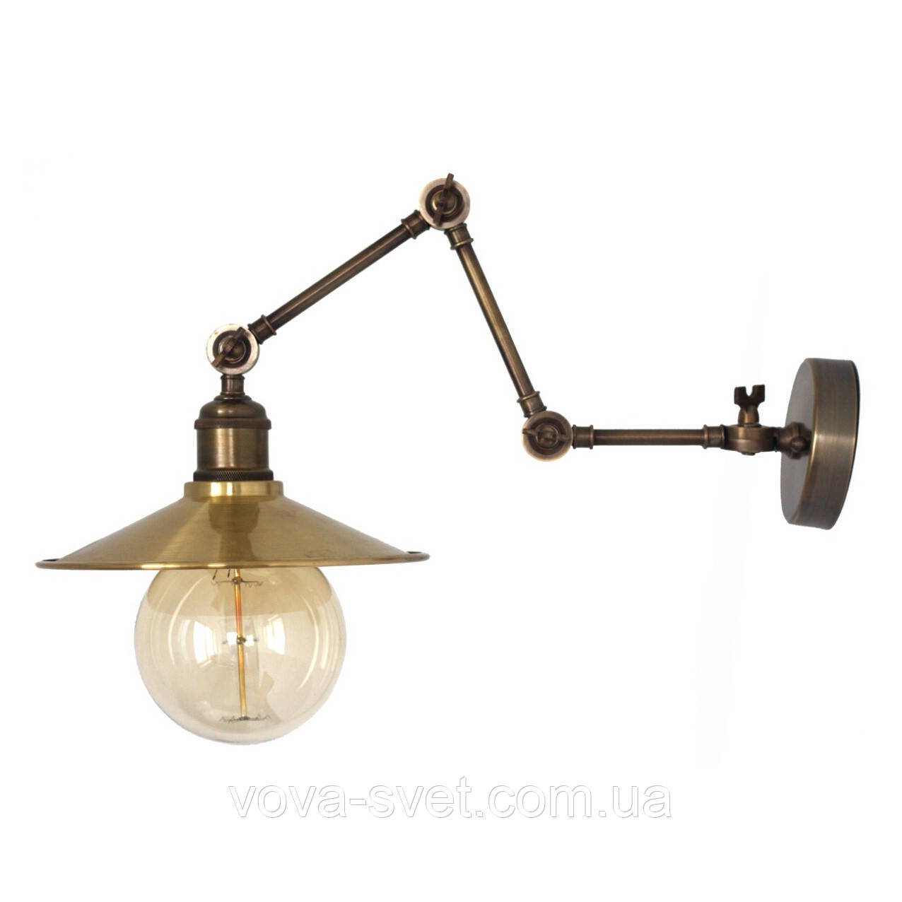 Настінно-стельовий світильник купол Loft Steampunk [ on Wall Ceiling Brass ] (4- поворотний)
