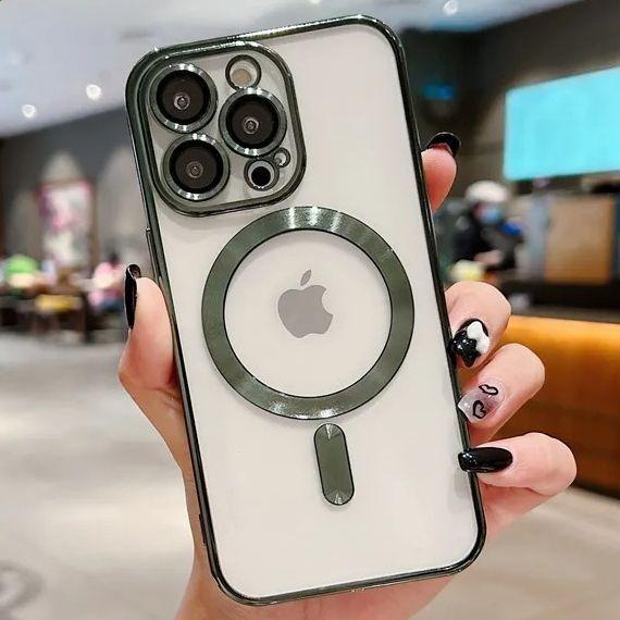 Чохол для iPhone Shinny Case with MagSafe Dark Green