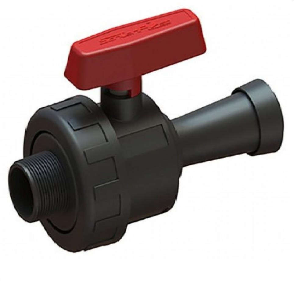 Кран стартовий з зовнішньою різьбою для стрічки поливу туман 50*1 1/2 н, фото 1