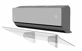 Дефлектор 700х110х300 мм настінний захисний екран для кондиціонерів Прозорий ACRY