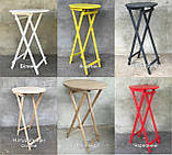 Барний Круглий Високий Розкладний Стіл Для барів Ресторанів або Кафе Власне виробництво Дерево, фото 5