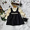 Комплект (2) Сарафан і гольф Чорний 202210 7, XHH.KIDS, Чорний, Дівчинка, Весна Осінь, 3 роки, фото 4