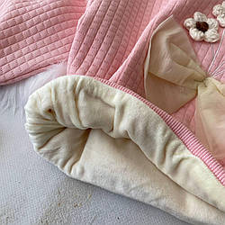 Кофта з бантом на флісі Рожевий 22846 74, HXGG, Рожевий, Для дівчаток, Зима, 2 роки