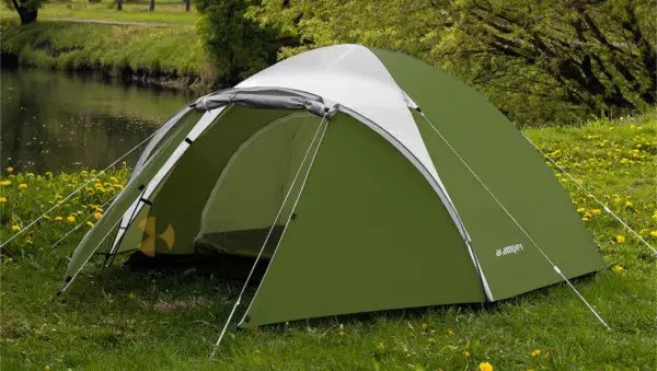 Палатка двухслойная трехместная непромокаемая Presto Acamper ACCO 3 PRO для туризма отдыха зеленая Planetsport, фото 2