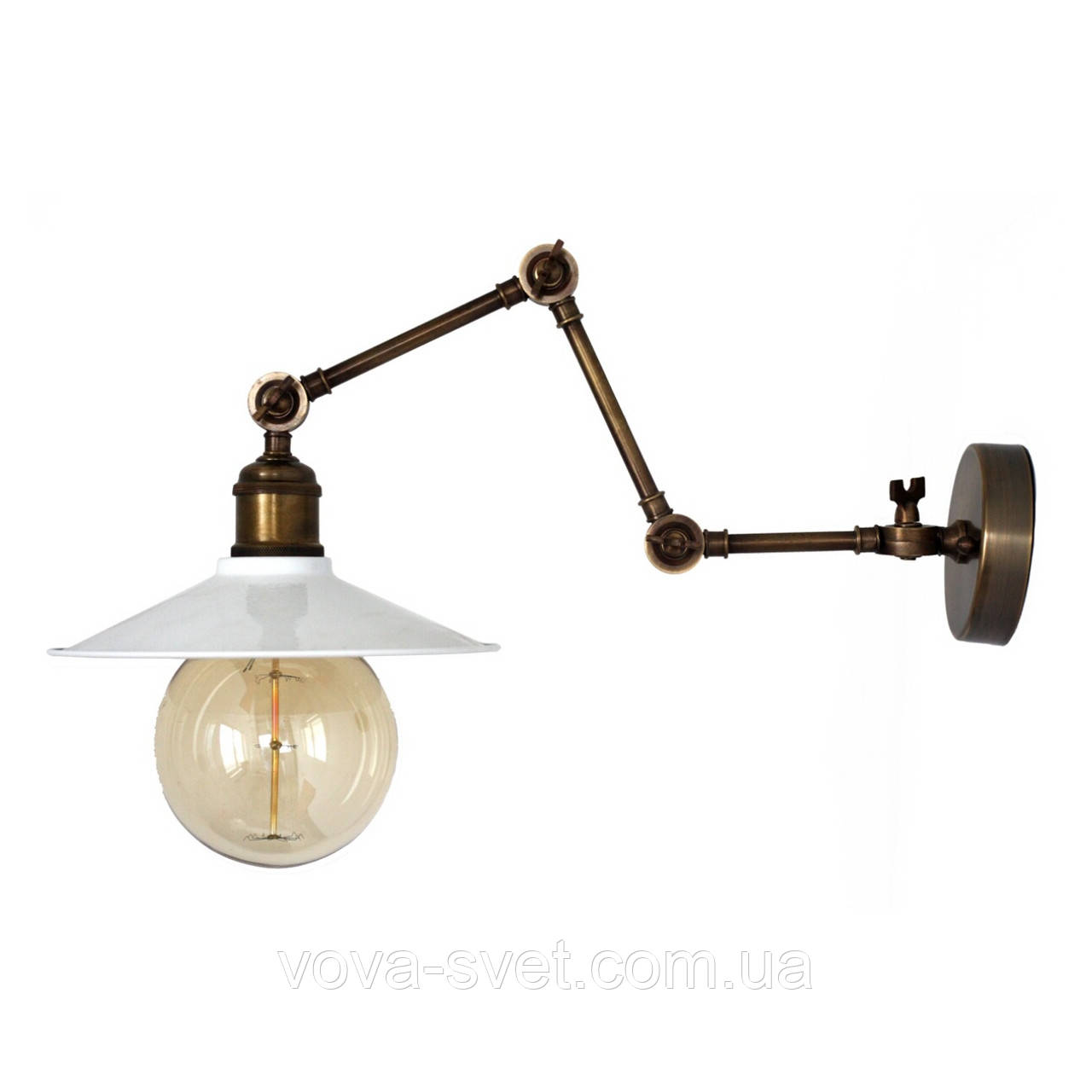 Настінно-стельовий світильник купол Loft Steampunk [ on Wall Ceiling White ] (4 поворотний)