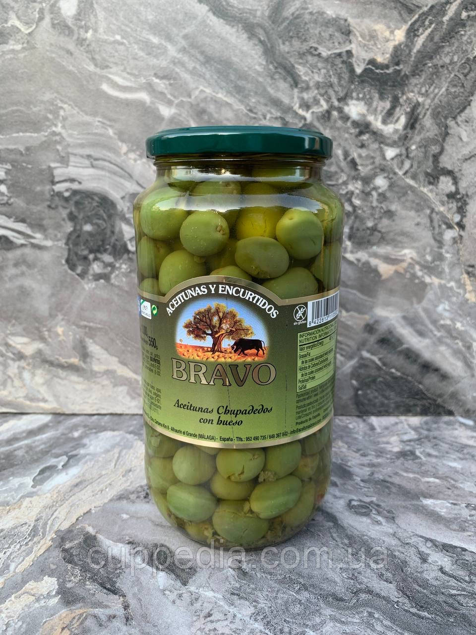 Оливки Bravo Aceitunas Cbupadedos con bueso з кісточкою 1 кг, фото 1