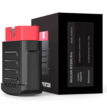 Мультимарковий діагностичний автосканер MUCAR BT200 PRO