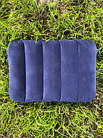 Надувна туристична похідна подушка для голови та шиї Компактна надувна подушка синя