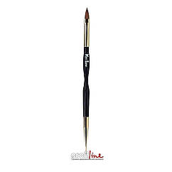 Пензлик двосторонній Mett чорна ручка (язичок+тонка)