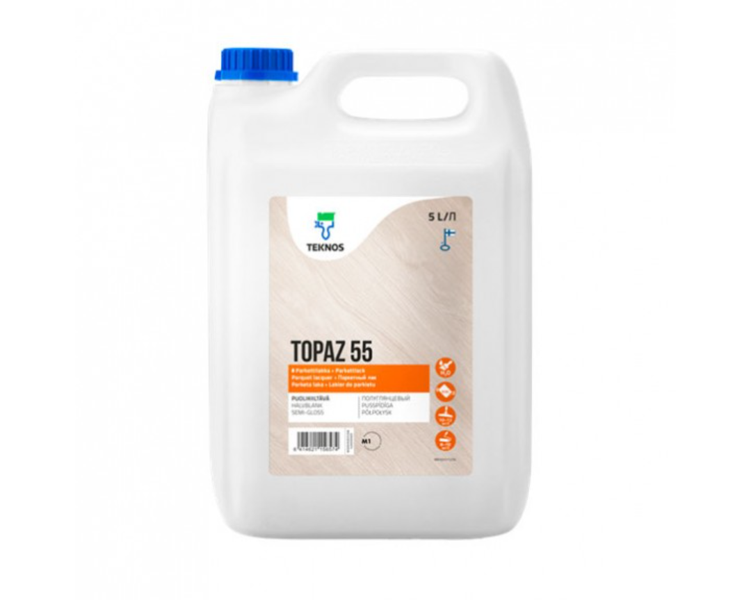 Паркетний лак TOPAZ 55 напівглянцевий 5 л, Teknos