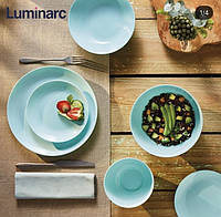 Столовый сервиз бирюзового цвета Luminarc Diwali Light Turquoise на 19 предметов
