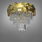 Сучасна кришталева люстра на 10 ламп Е14 колір каркасу золотий D-93322/500G, фото 3