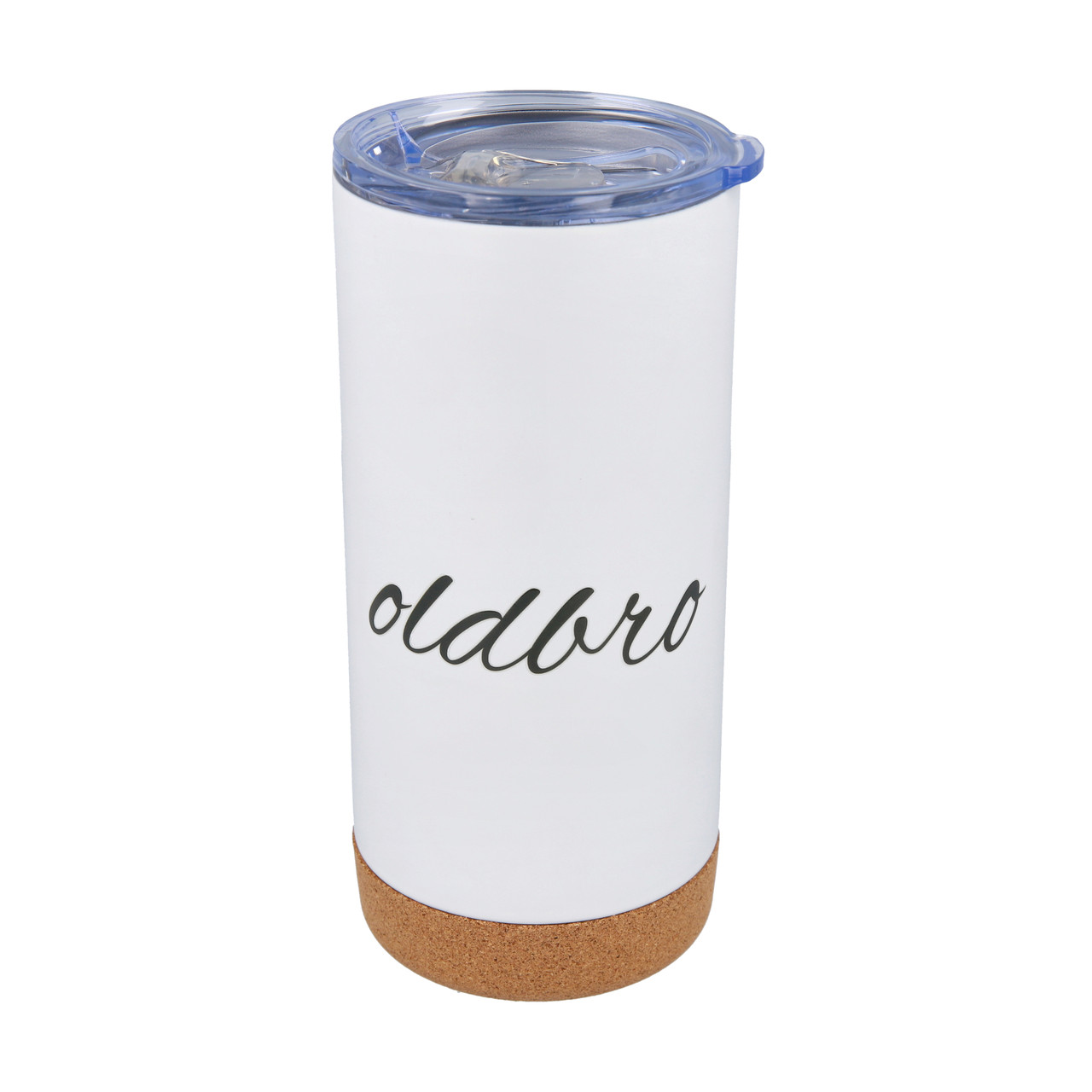 Стакан OldBro Для Старого Друга  з корковим дном 480мл White із нержавіючої сталі з подвійними стінками, фото 1