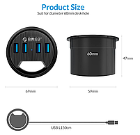ORICO DESK-4U USB3.0 концентратор USB hub розгалужувач, фото 5