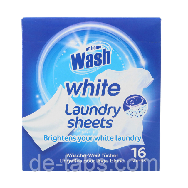 At Home Wash Laundry Sheets White