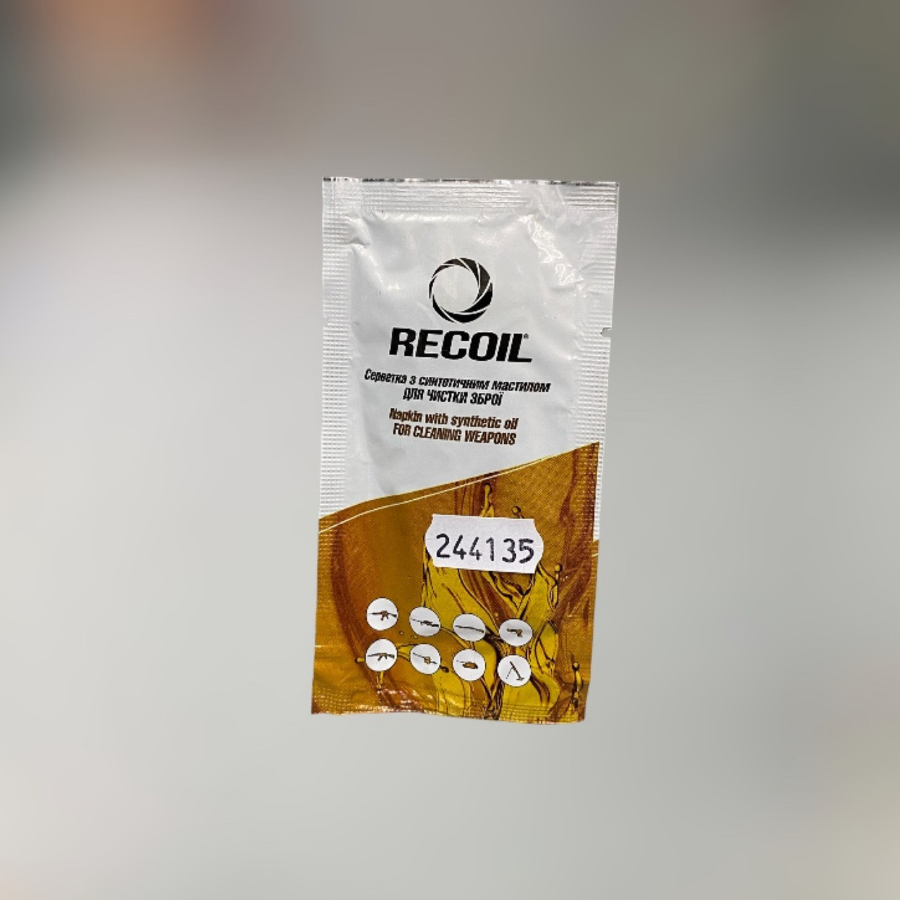 Серветка із синтетичним мастилом для чищення зброї RecOil, 5 г