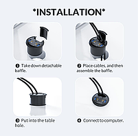 ORICO DESK-2U1C USB 3.0 + Type C + Audio концентратор USB hub розгалужувач, фото 5