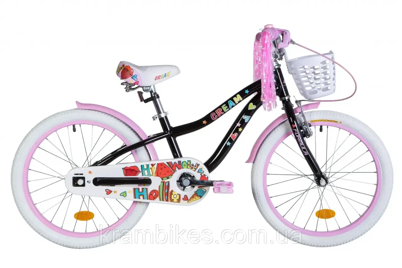 Велосипед дитячий Formula  Cream (2021) 20"-11" Чорний із бузковим