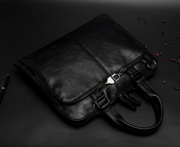 Качественная мужская сумка для ноутбука эко кожа, мужской портфель под ноутбук, планшет, лаптоп, макбук - фото 9 - id-p1872906508
