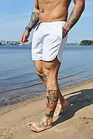 Пляжные короткие модные плавки для спорта бассейна пляжа, Мужские белые шорты для плавания
