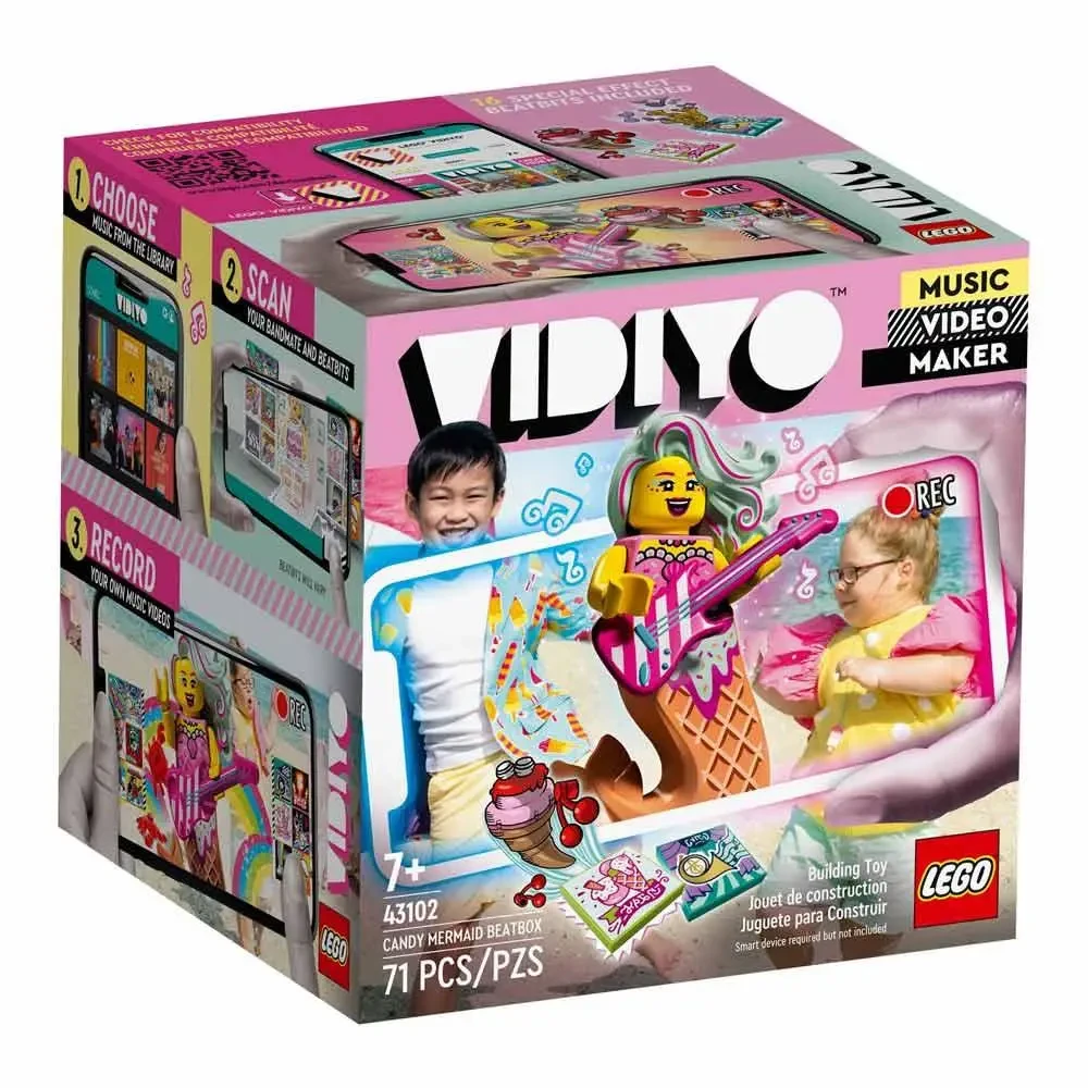 Конструктор LEGO Vidiyo Candy Mermaid BeatBox Куб Бімбокс Солодка русалка 43102