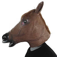 Резиновая маска конь, Латексная маска коня, Косплей коня, Маска животного,