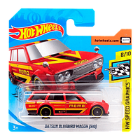 Машинка Базовая Hot Wheels Datsun Bluebird Wagon (510) GHC90 Speed Graphics Red 1шт