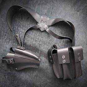 Унікальна шкіряна оперативна кобура прихованого носіння для пістолета АПС.