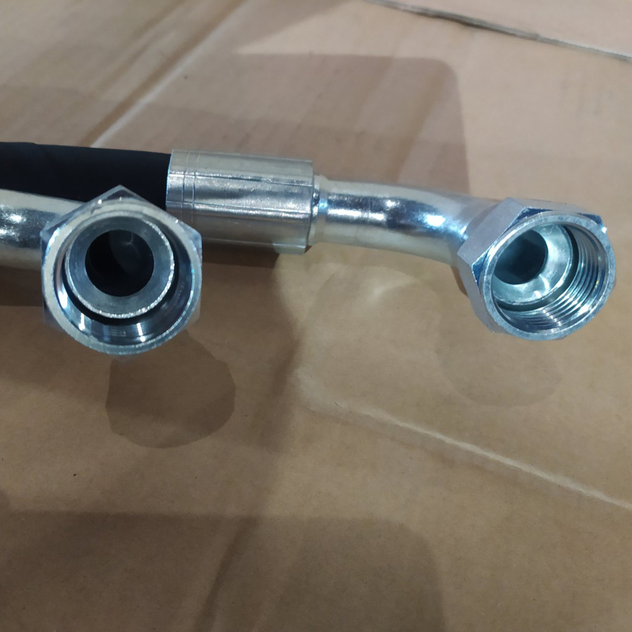 Рукав високого тиску кут мама 3/4" (всередину) - кут мама 3/4" (всередину) кути в різні боки DPRS (1.7 м), фото 1