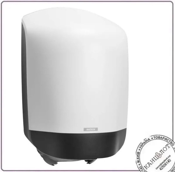 Пластиковий диспенсер KATRIN 90120 Inclusive Centerfeed M Dispenser, рулон, центральна витяжка, білий, фото 1