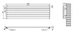 Горизонтальний дизайнерський радіатор опалення  ARTTIDESIGN Livorno G 6/408/1400 чорний матовий, фото 3